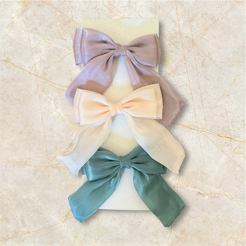 Set of Three Elegant Hair Bows